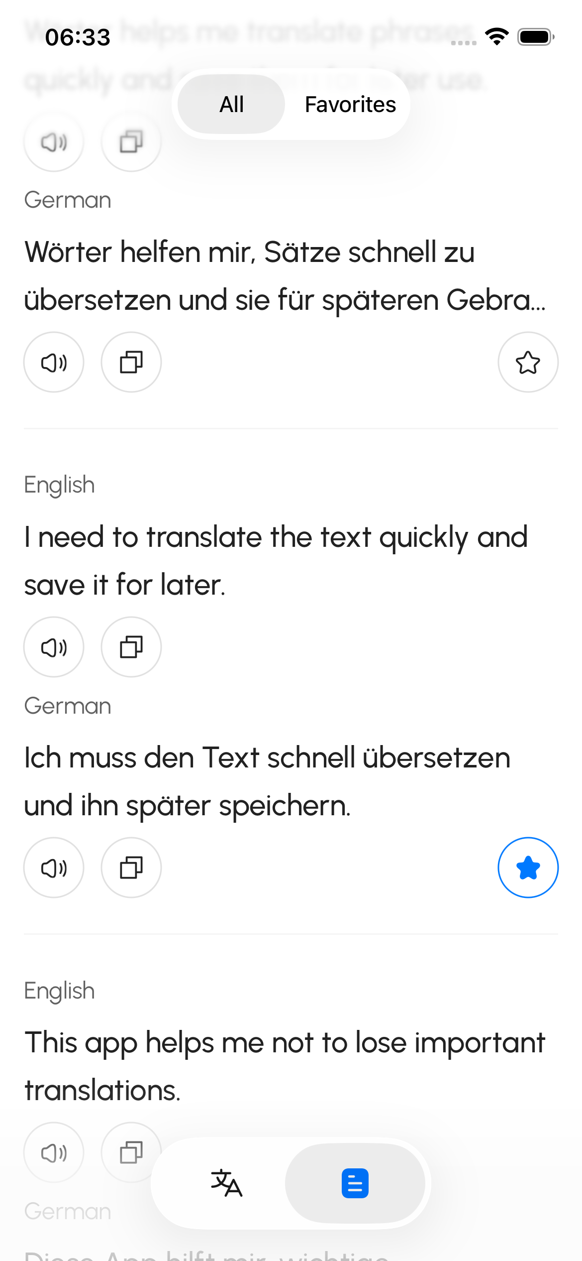 Wörter App Screenshot 2